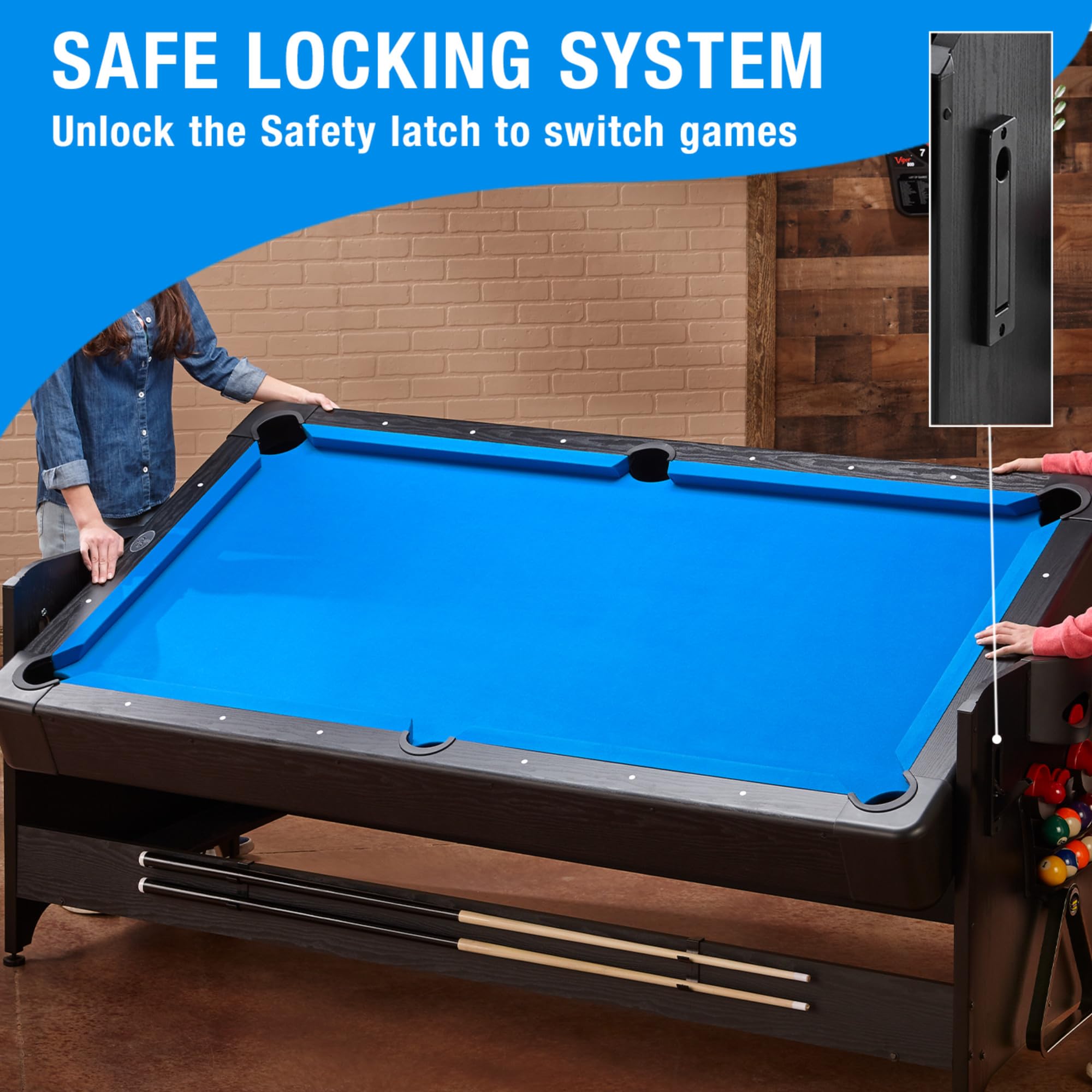 3-in-1 Multi-Game Table - Air Hockey, Billiards, Table Tennis