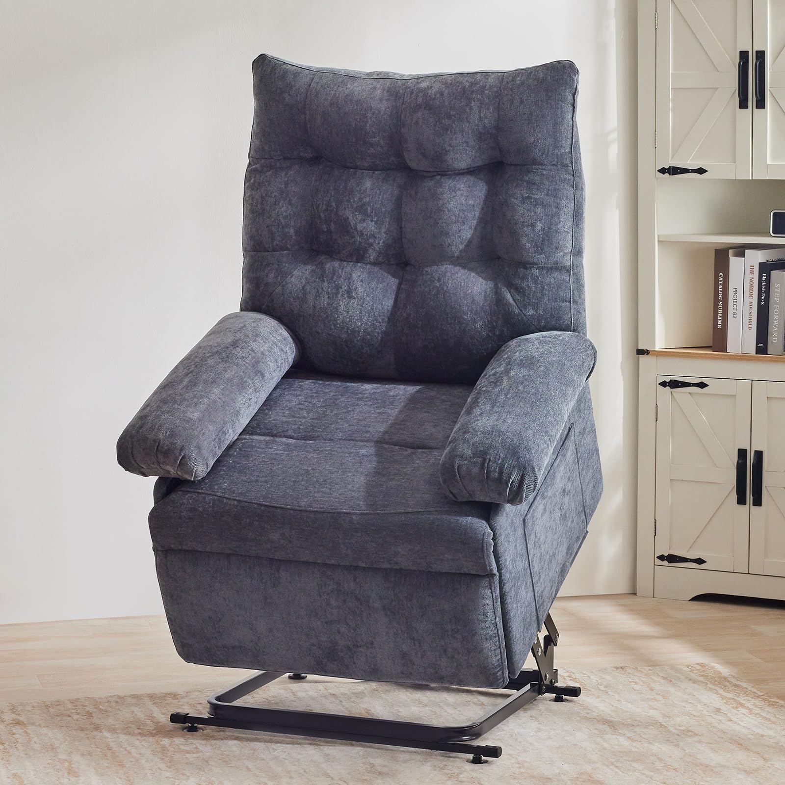 Overstuffed Power Lift Recliner Chair for Elderly