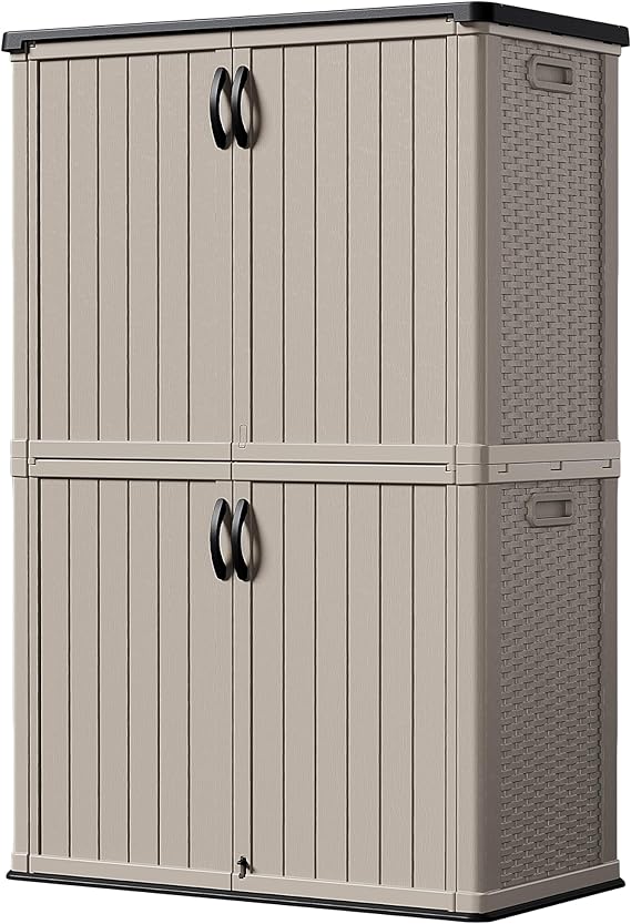 26 Cu Ft Outdoor Storage Cabinet Waterproof Lockable