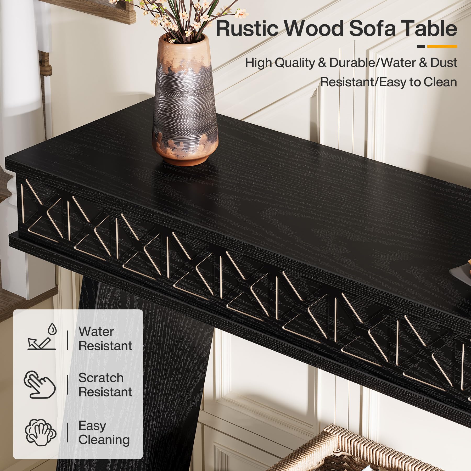 70.9 Inch Extra Long Console Table with Storage