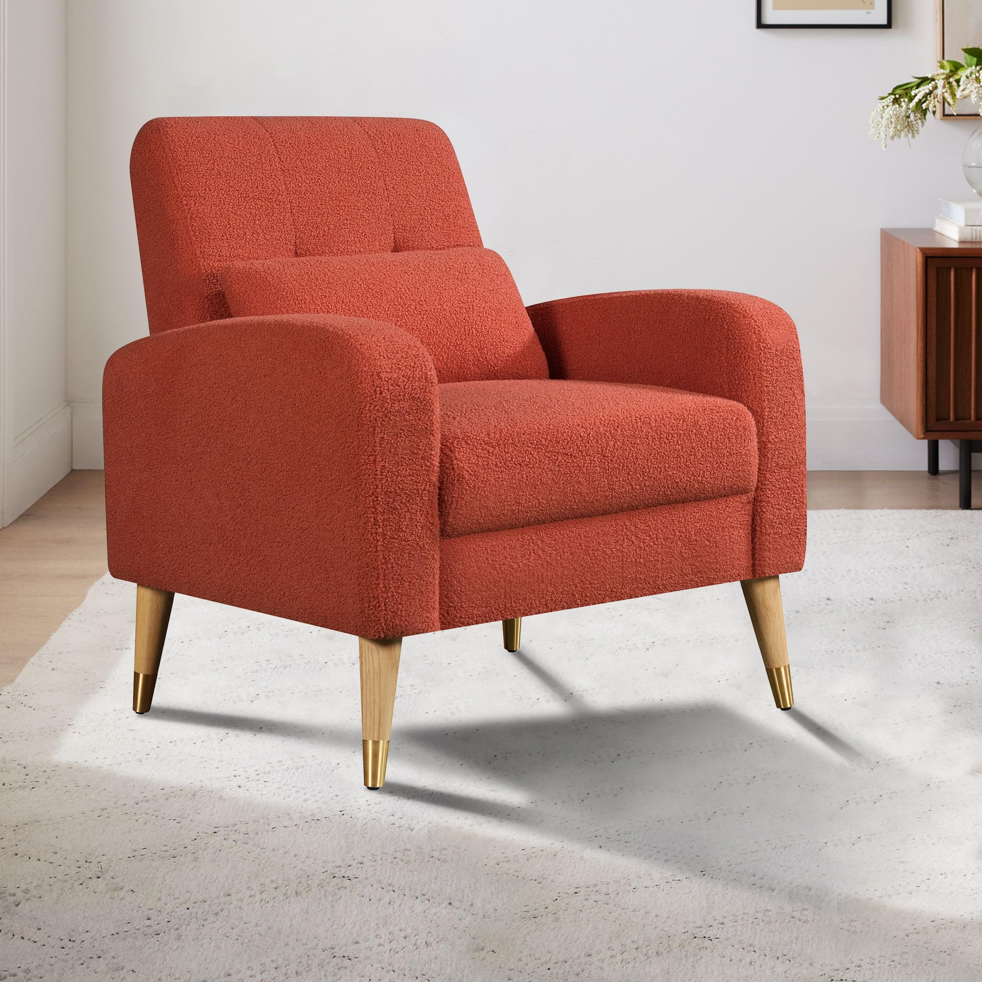 Mid-Century Modern Accent Chair with Armrests