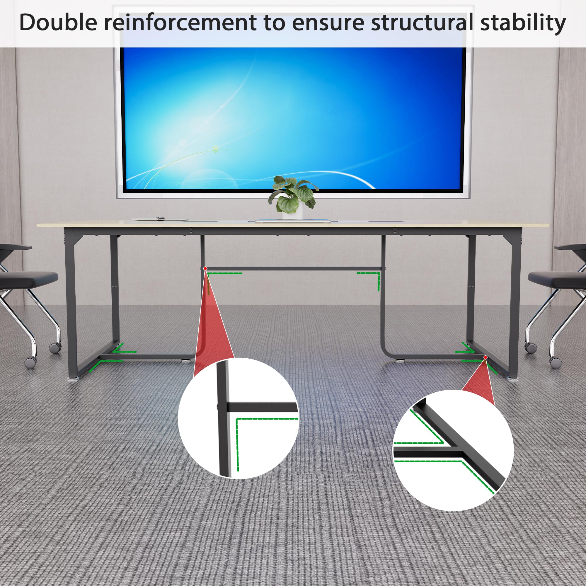 8FT Conference Table with Grommet