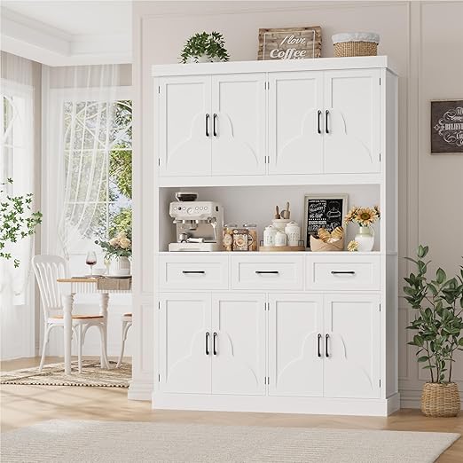 76" Tall Kitchen Pantry Storage Cabinet