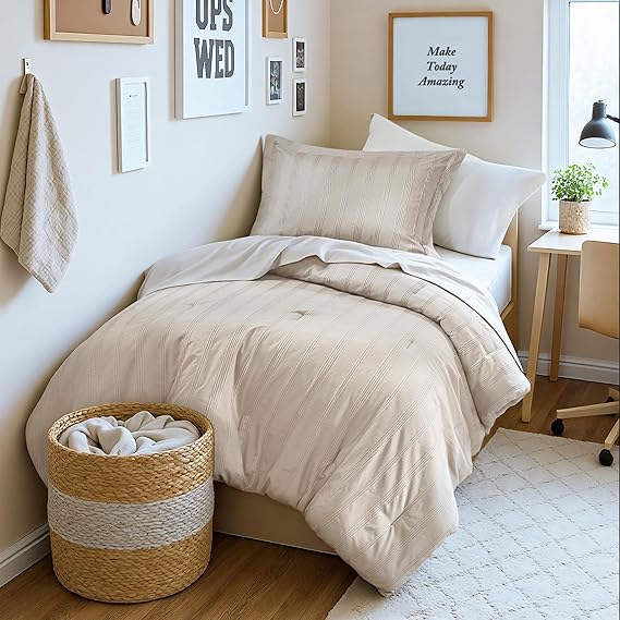 Logan Striped Comforter Set King 7-Piece