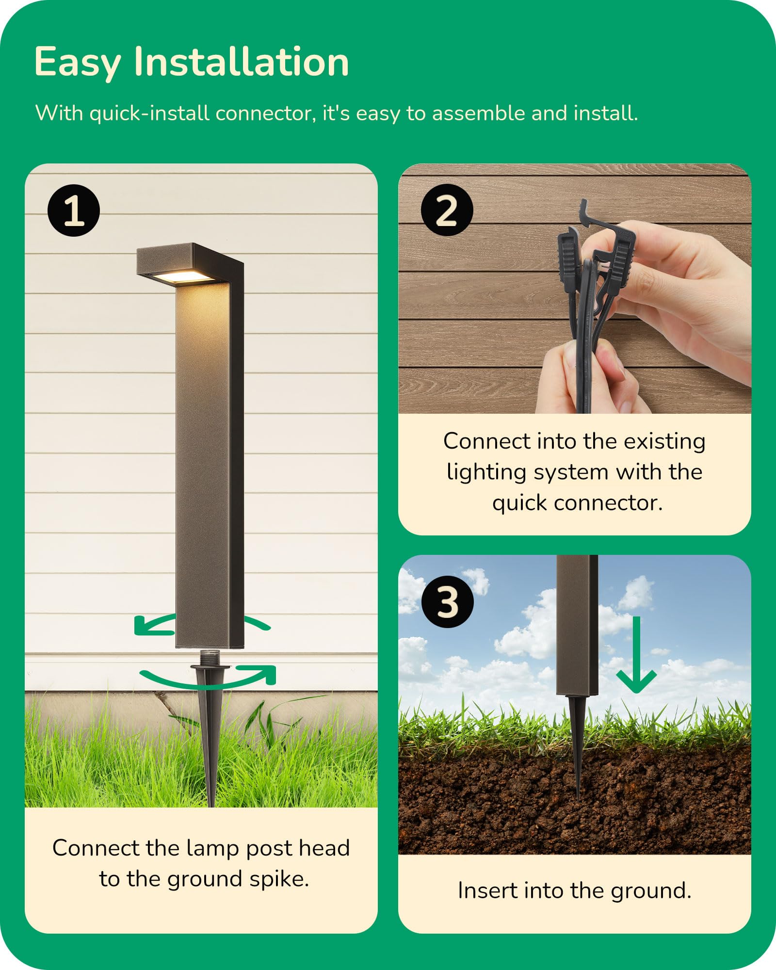 LED Pathway Lights 12V Low Voltage 4 Pack