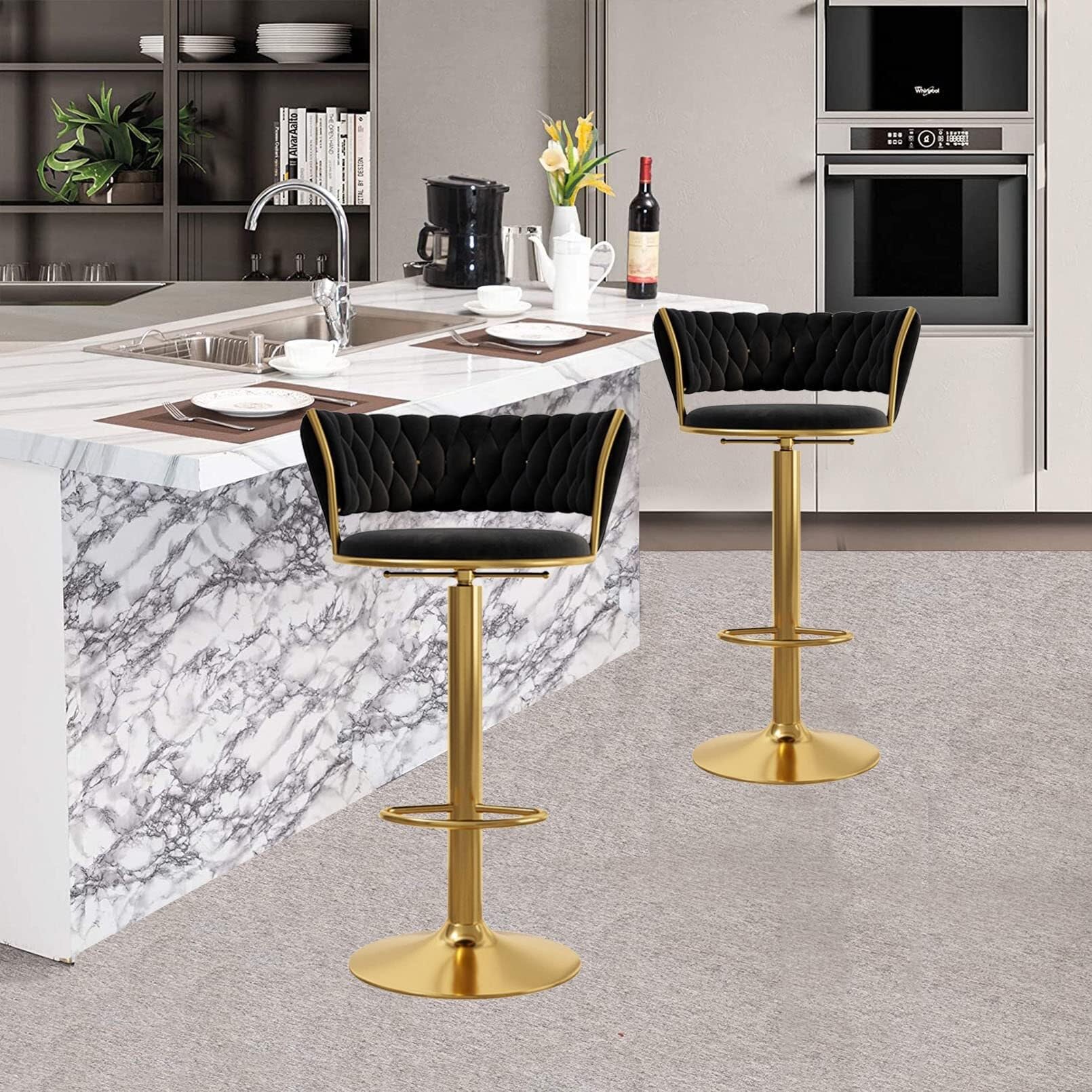 Adjustable Swivel Bar Stool Set of 2