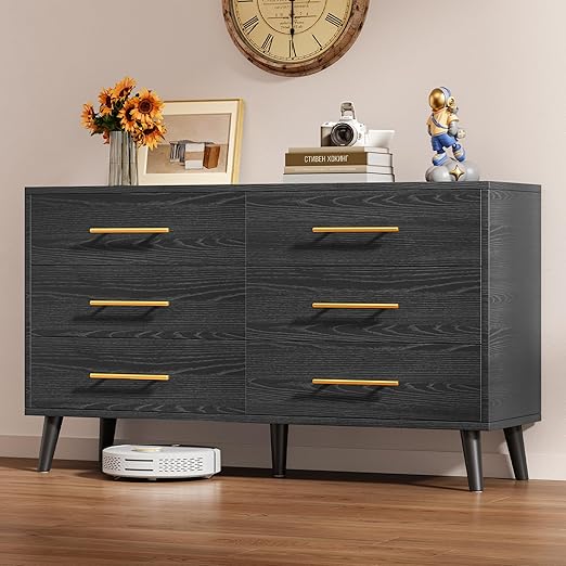 6 Drawer Dresser with Silent Gliding Slides
