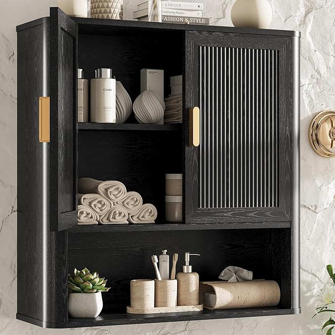 Bathroom Wall Storage Cabinet with Adjustable Shelves
