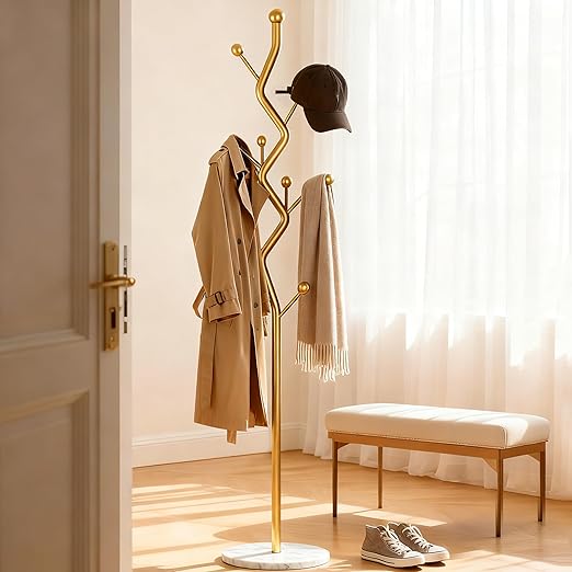 Modern Coat Rack with Marble Base
