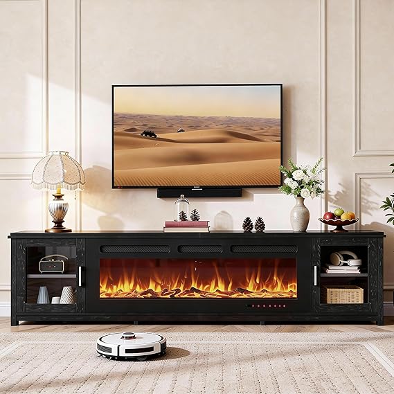 90" Electric Fireplace TV Stand with WiFi Control