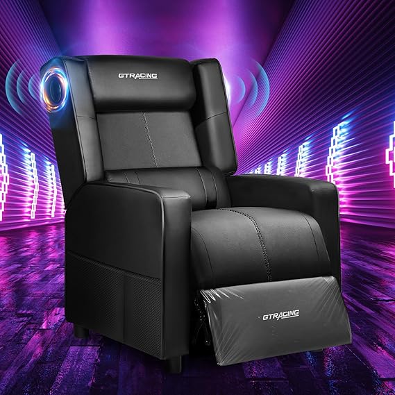 Gaming Recliner Chair with Footrest Purple