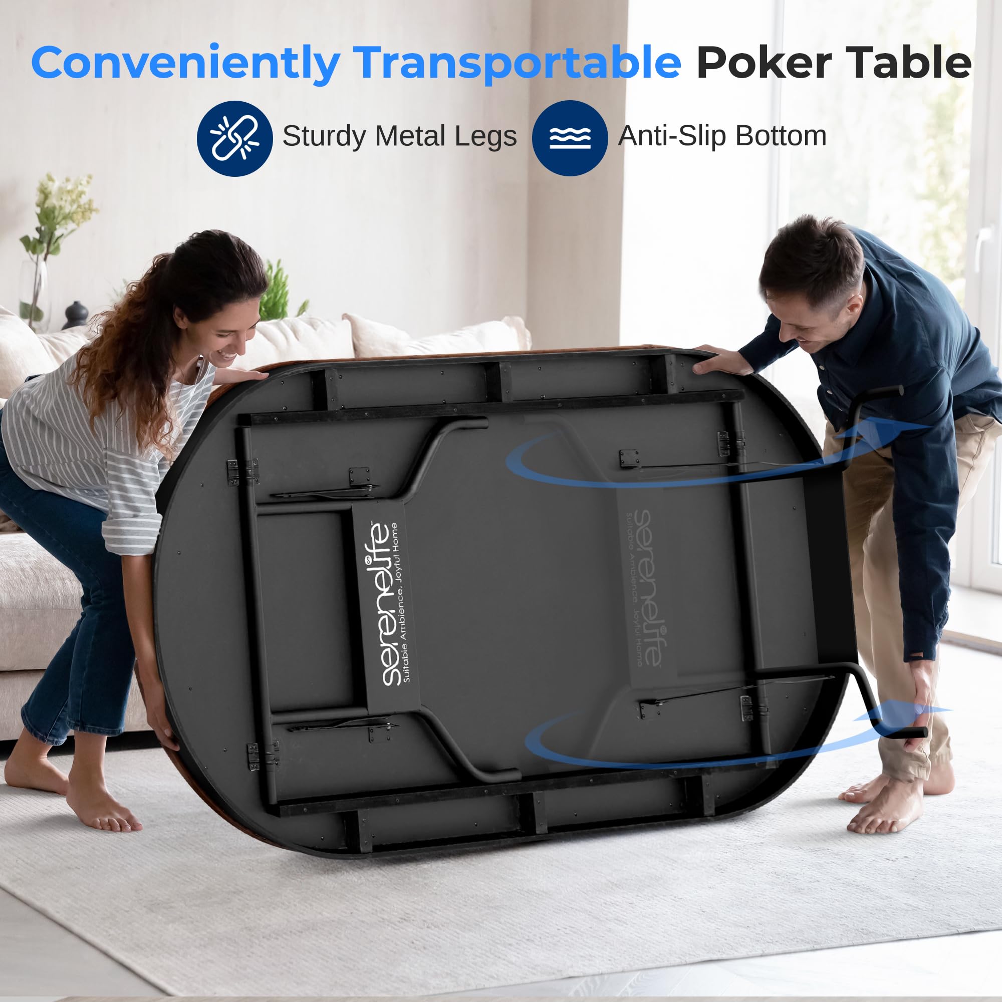 7ft Poker Table for 10 Players