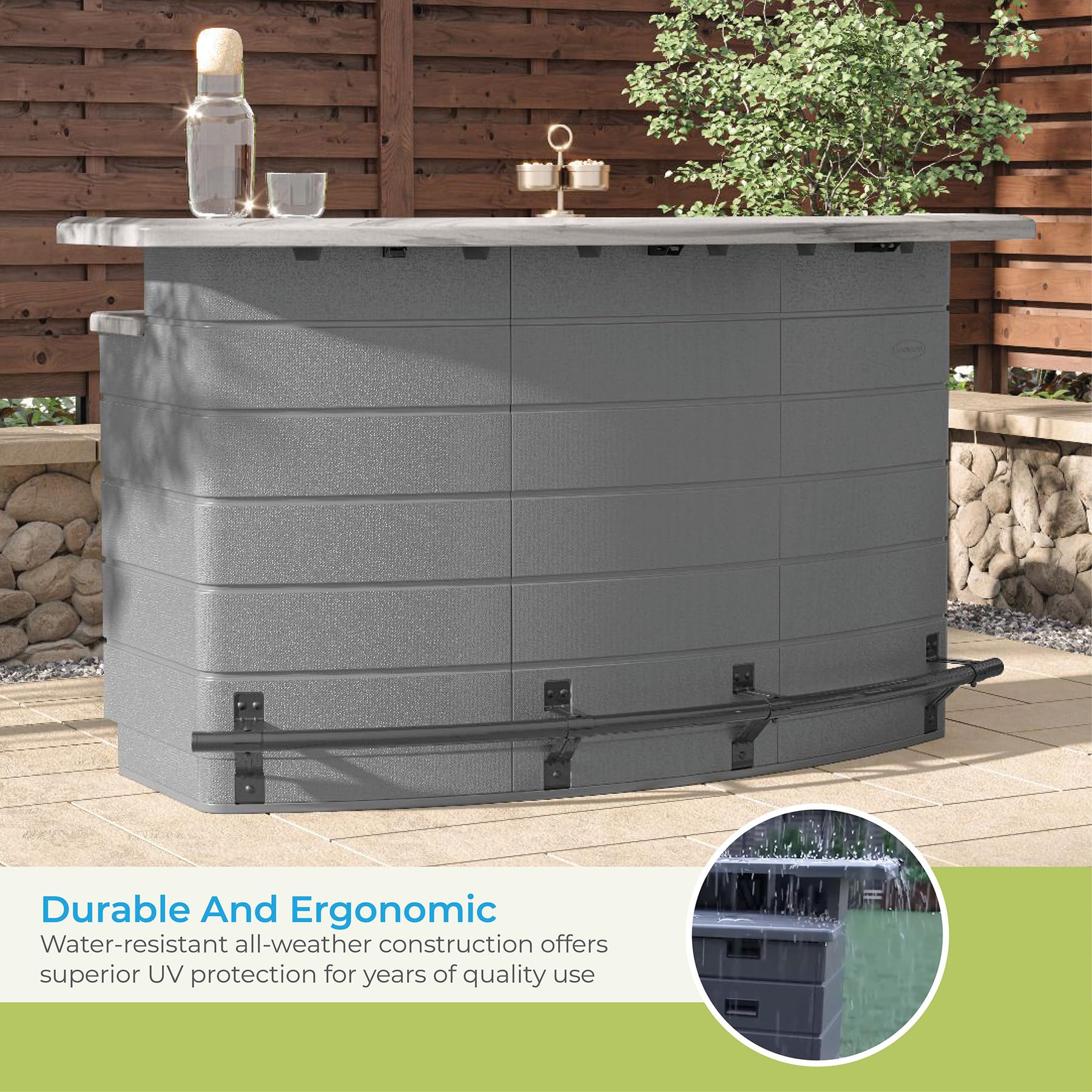 Outdoor Entertainment Bar with Storage