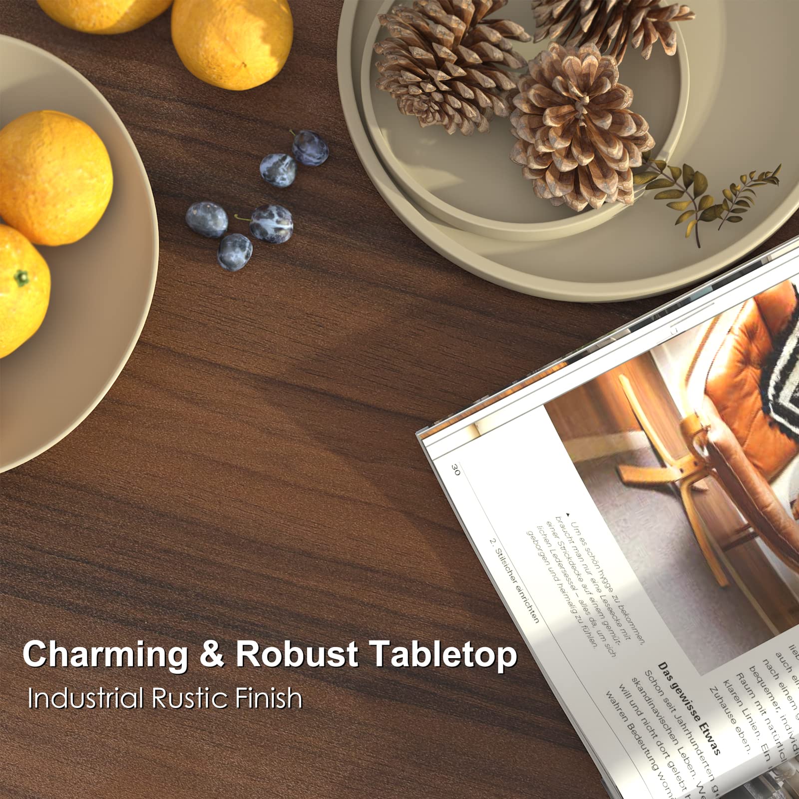 Mid Century Modern Coffee Table with Storage Drawer