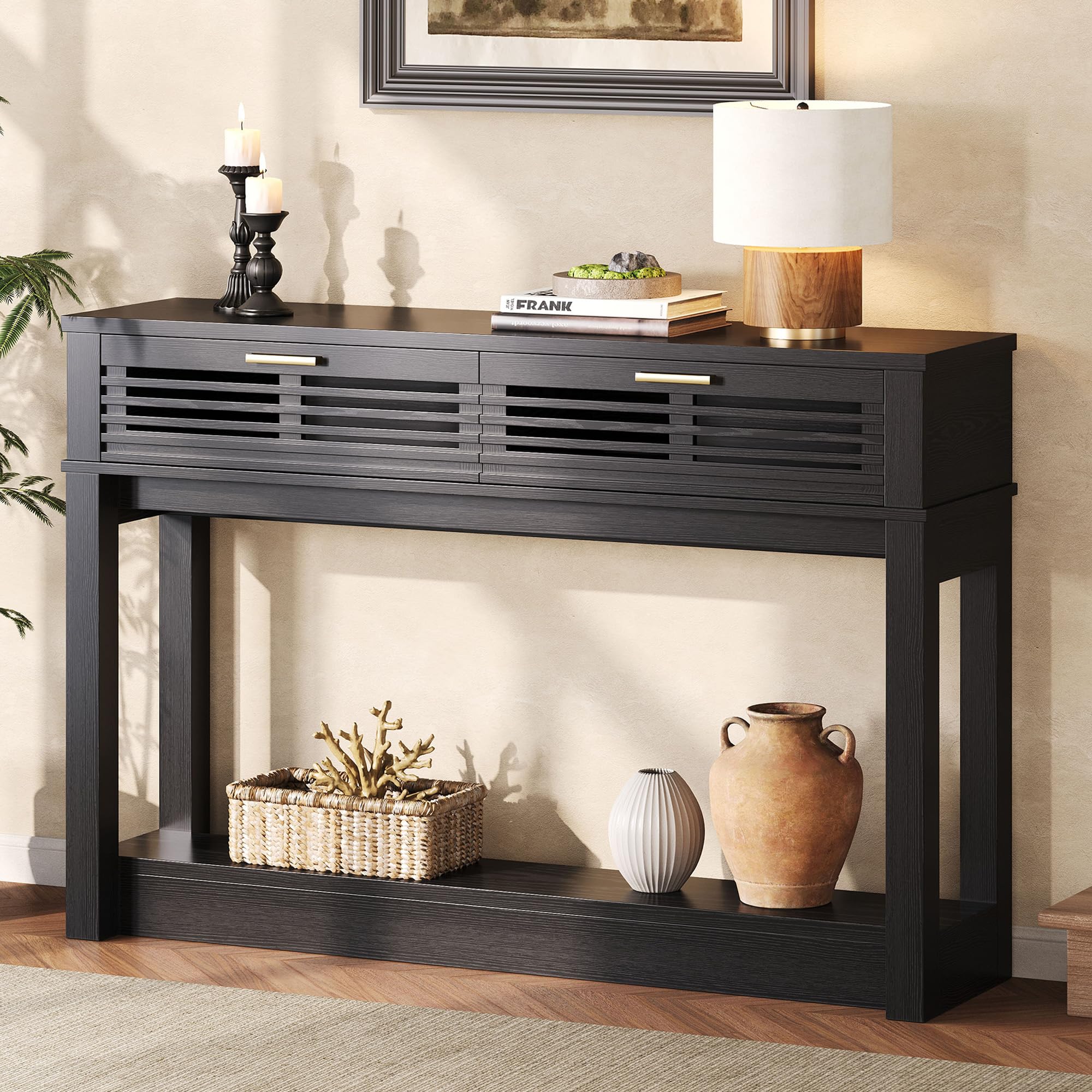 47" Entryway Console Table with Drawer and Storage