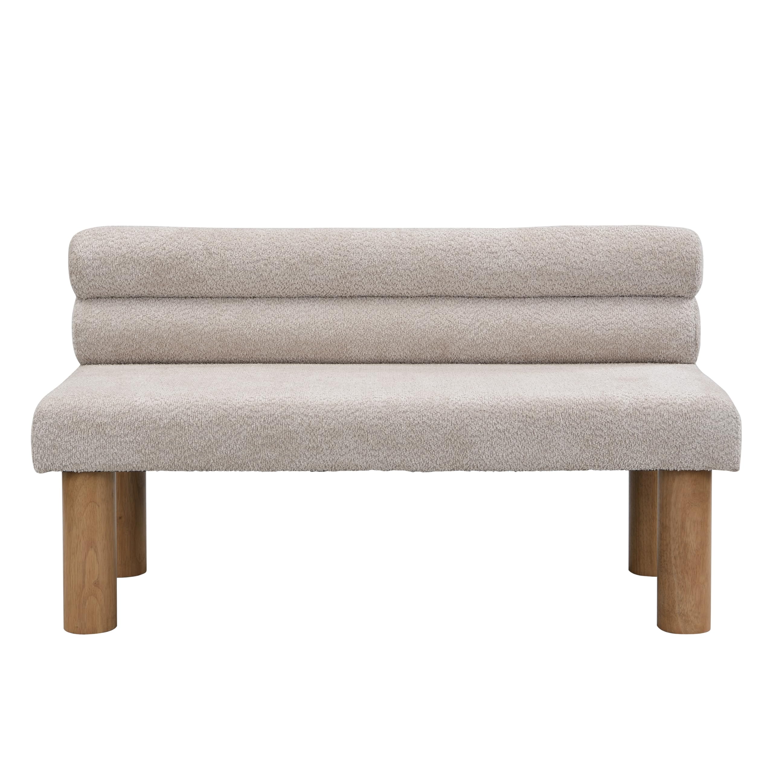 Wally Boucle Upholstered Dining Bench