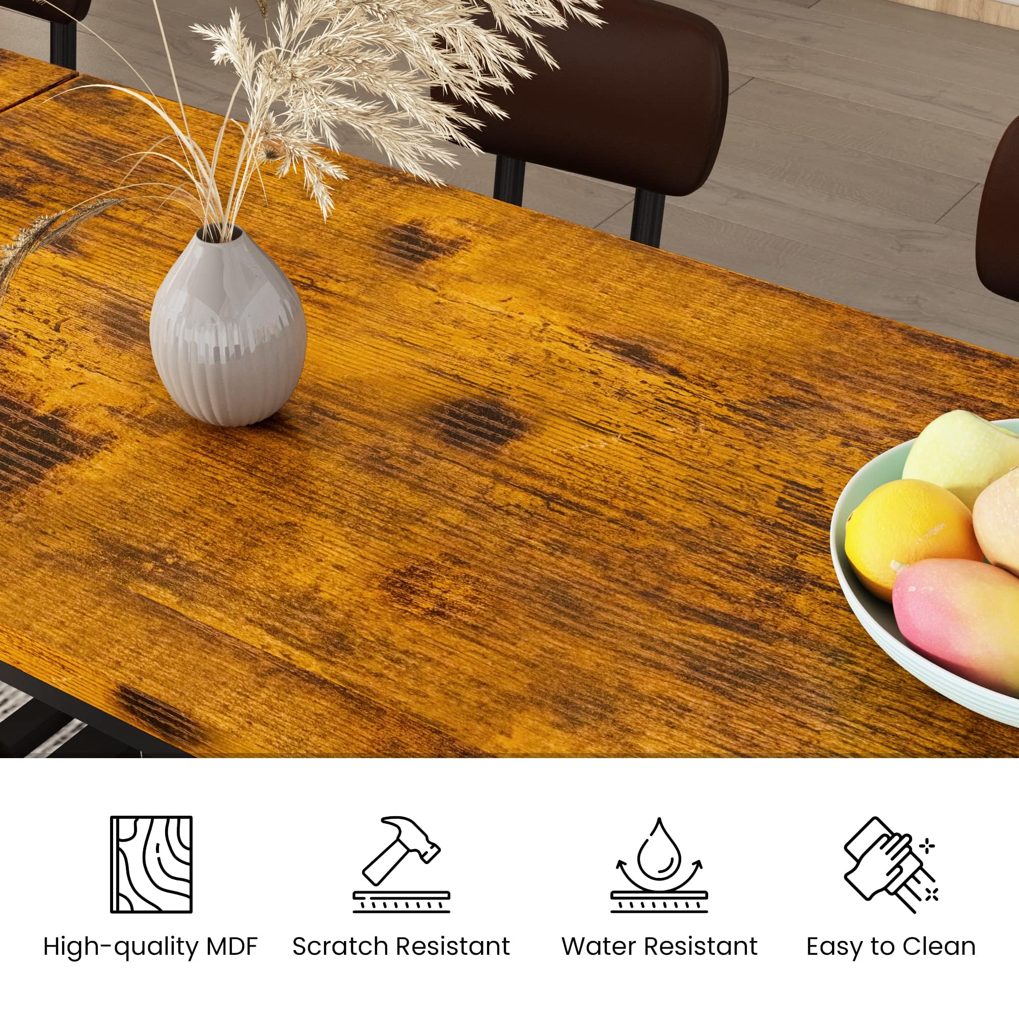 Bar Table Set for 4 with Upholstered Stools