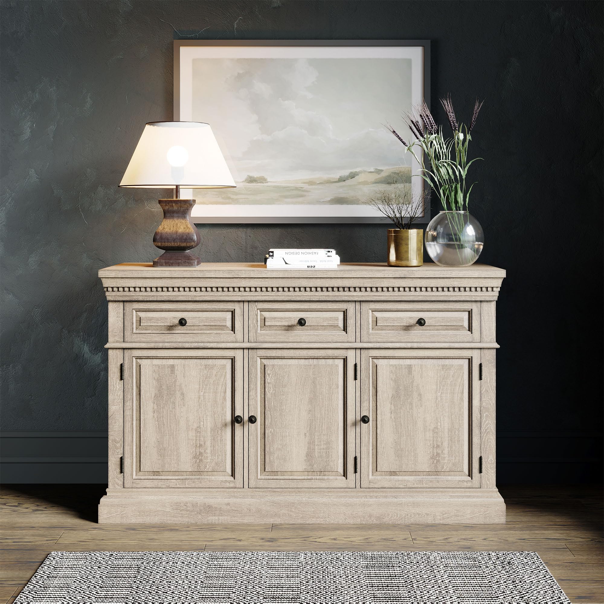Traditional Wooden Sideboard Buffet Server