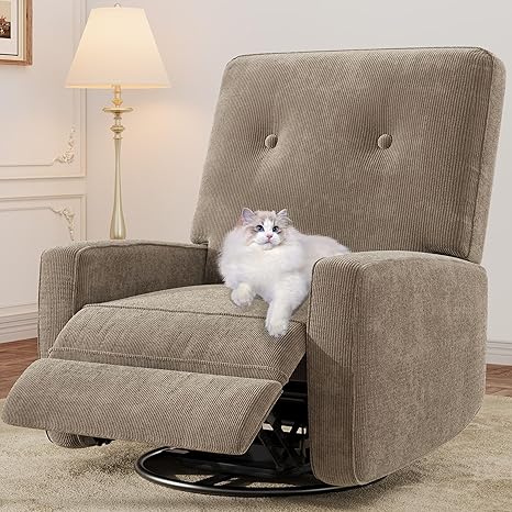 Swivel Recliner Chair with Adjustable Backrest