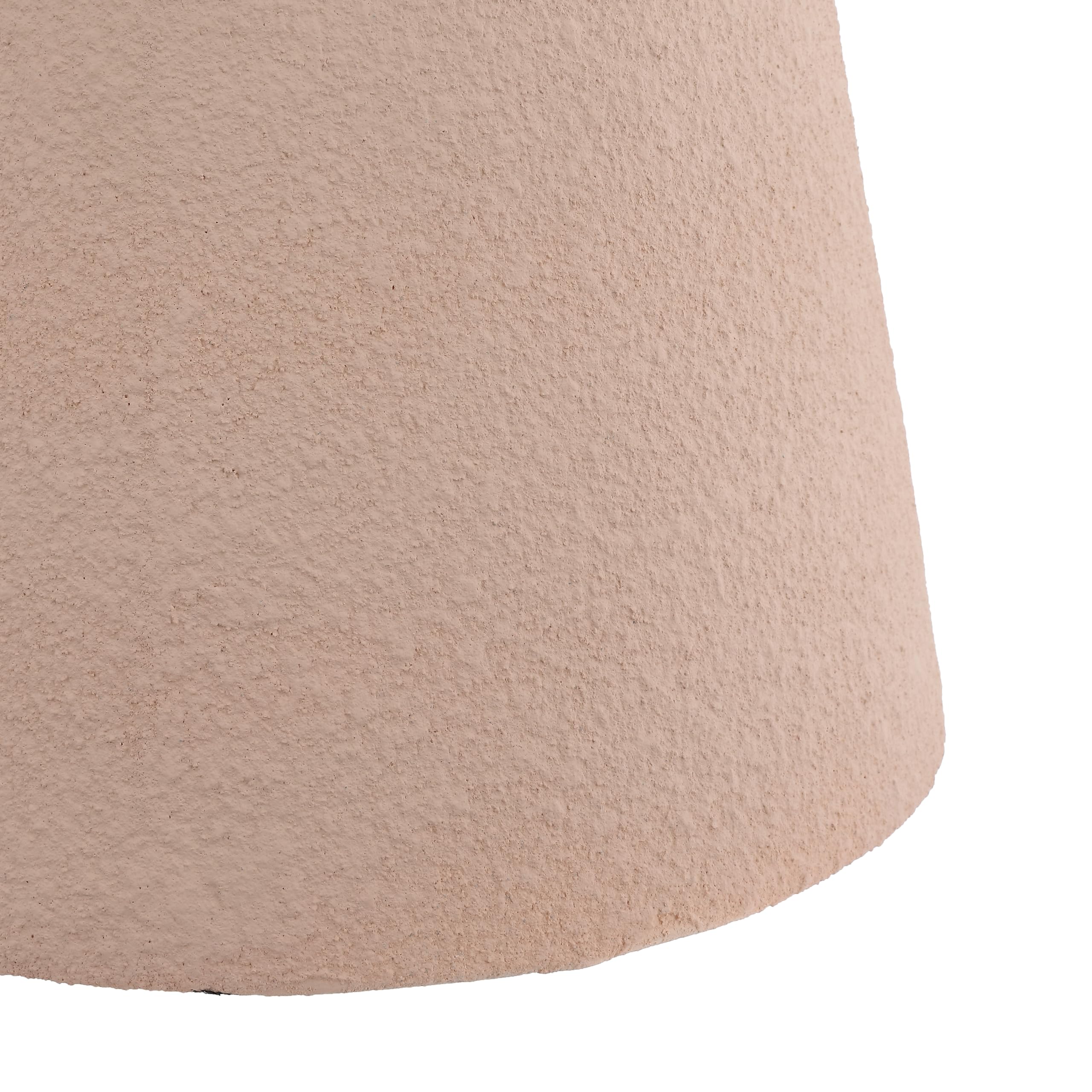 Pink Frosted Minimalist Drum Accent Table 18"