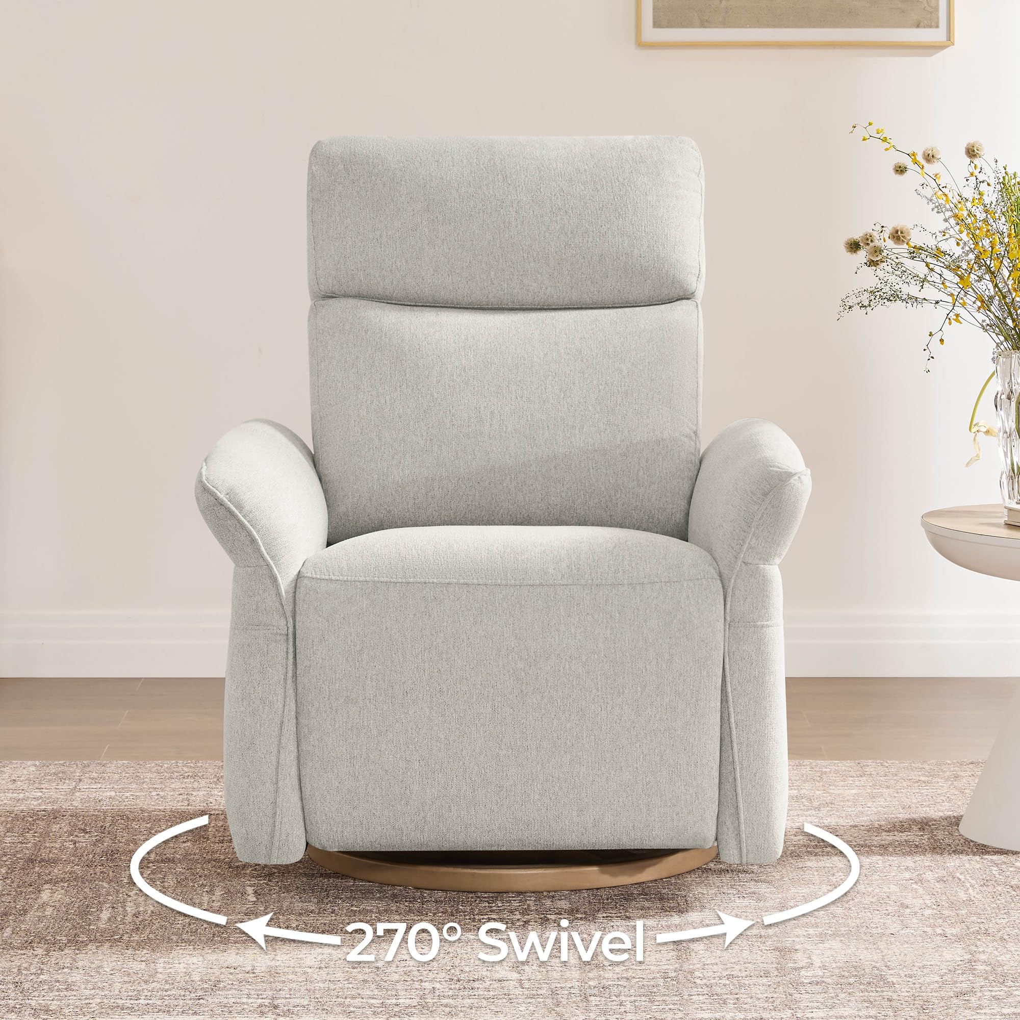 Triple-Motor Power Swivel Nursery Glider Recliner