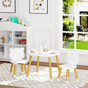 Kids Wood Table and Chair Set - 3 Pieces