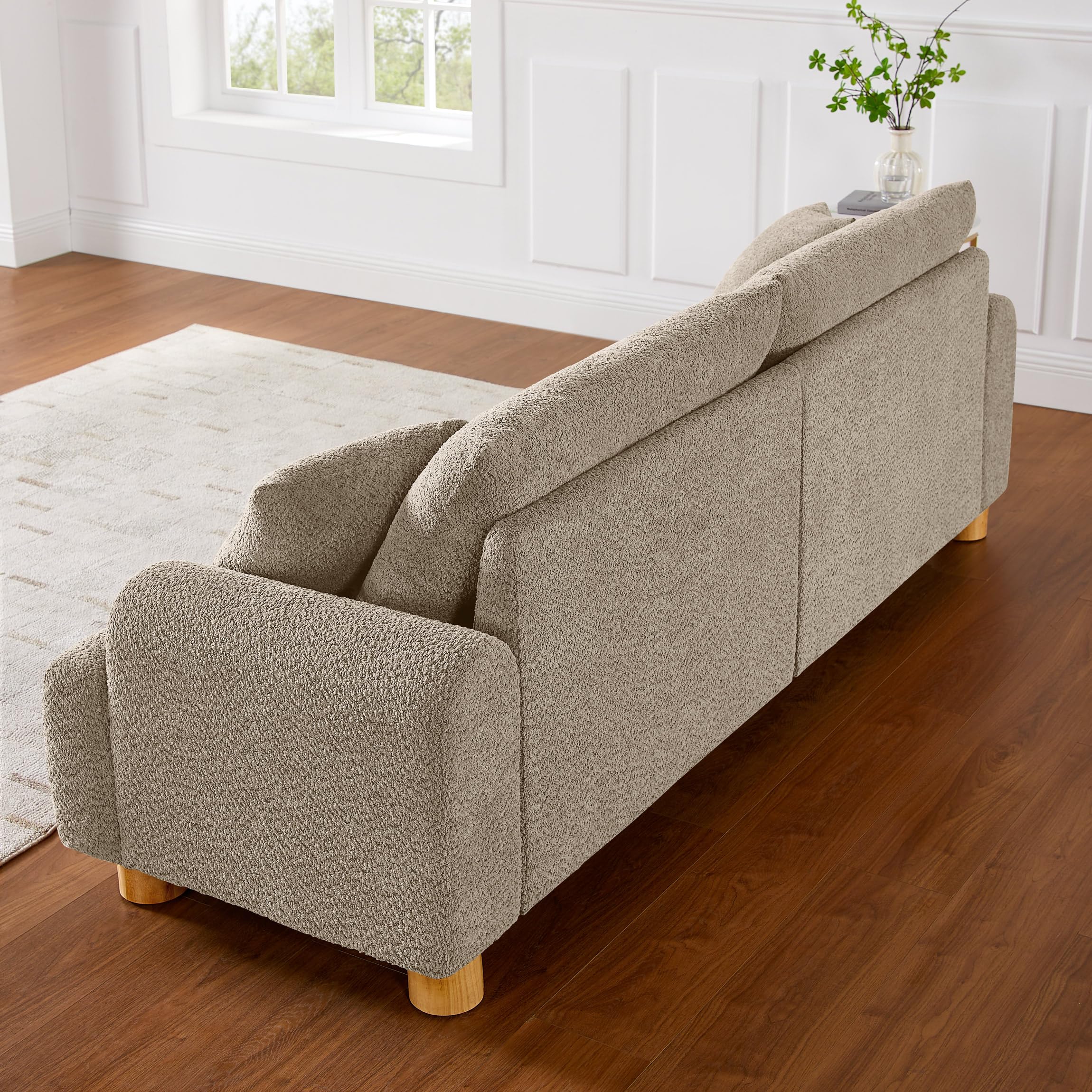 Boucle Cloud Sofa 3-Seater with Pillows