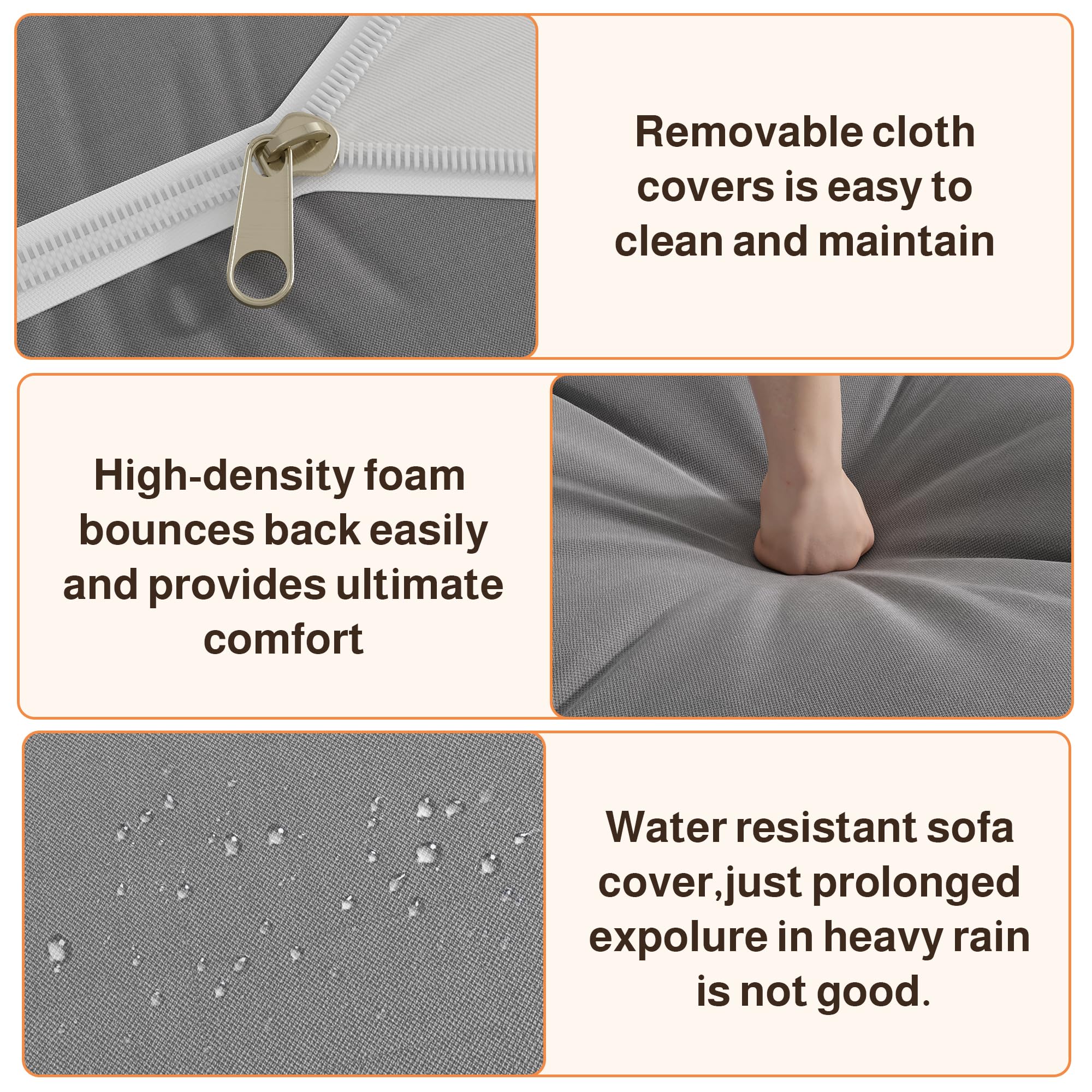 7-Piece Outdoor Sectional Patio Furniture Set with Coffee Table