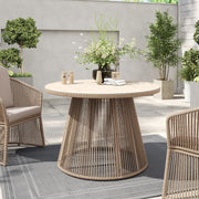 43" Round Outdoor Dining Table for 4