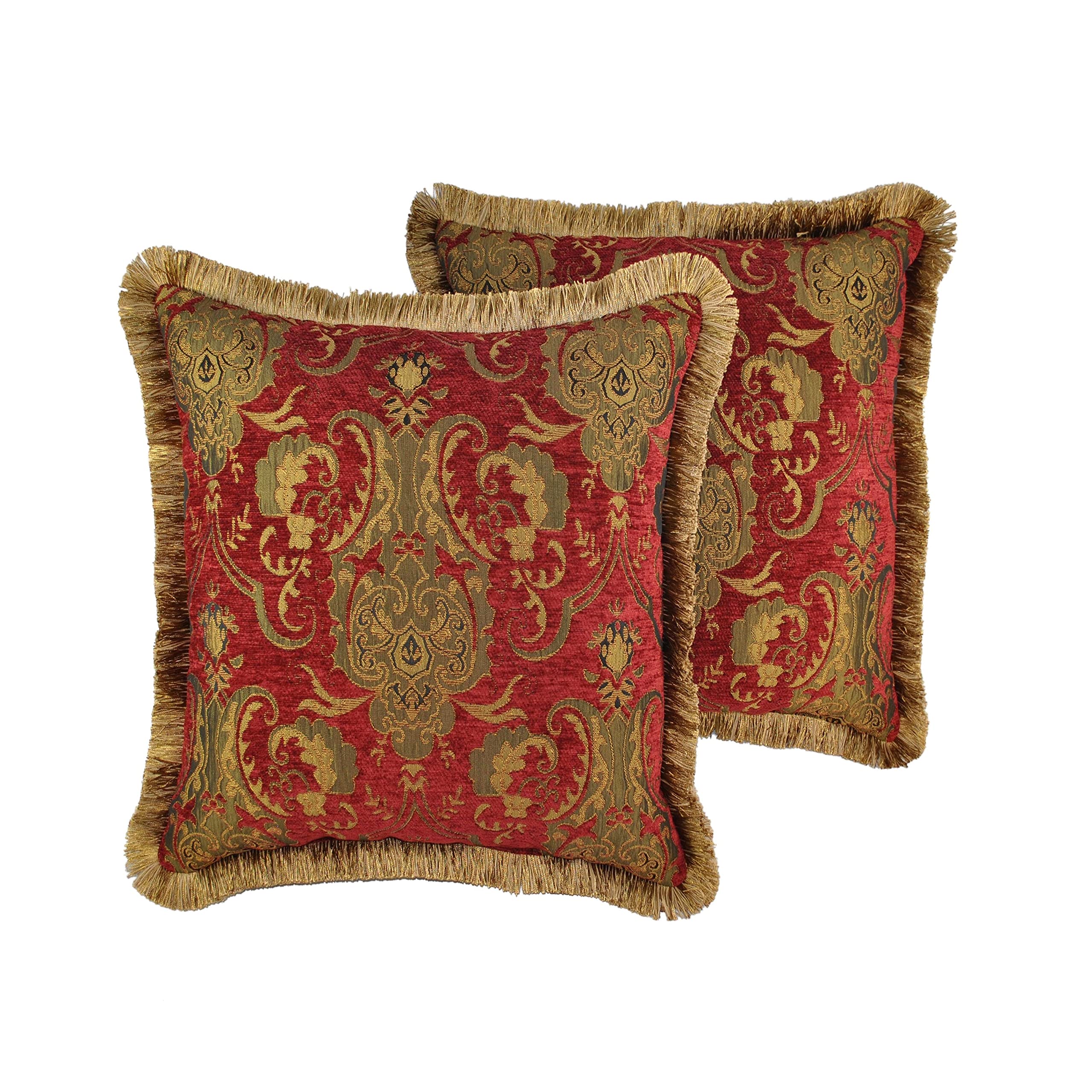 China Art Red Decorative Throw Pillows Set of 2