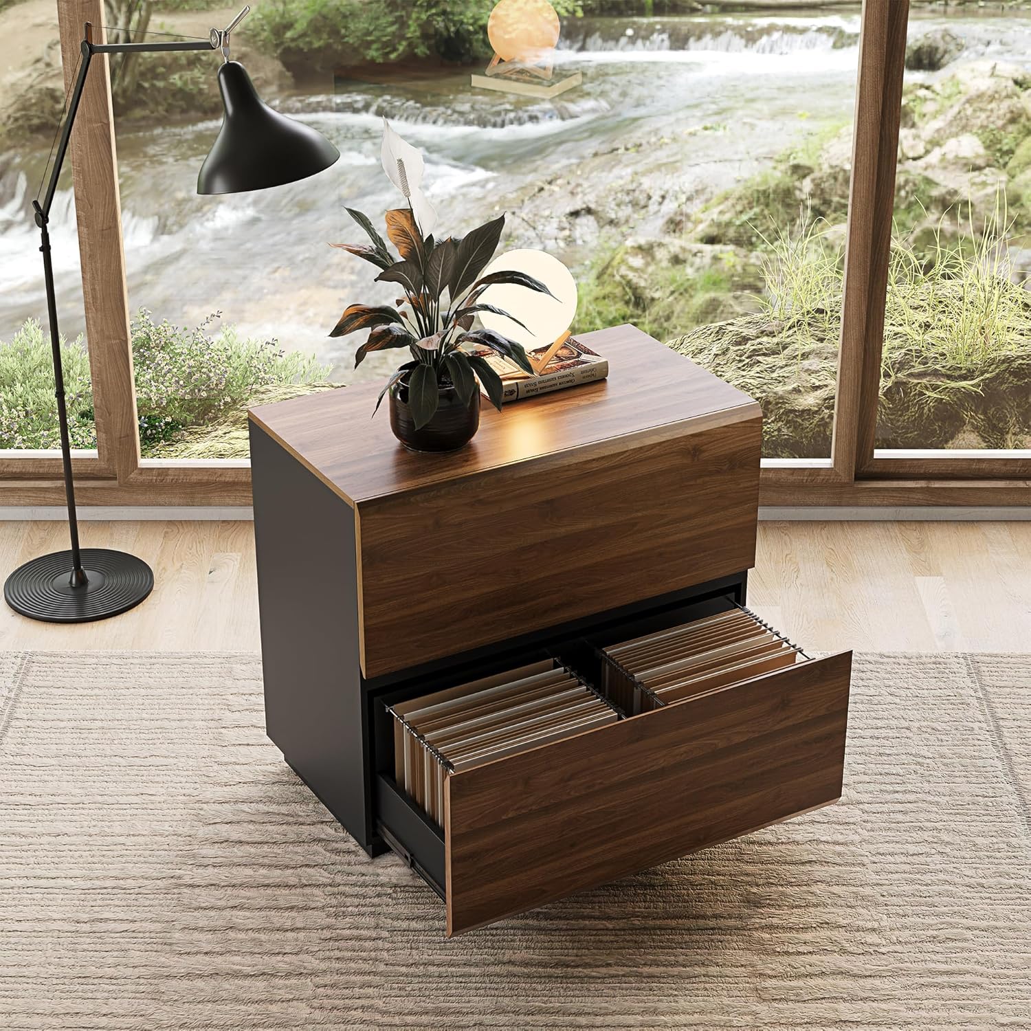 2-Drawer Lateral File Cabinet with Anti-Tilt Mechanism