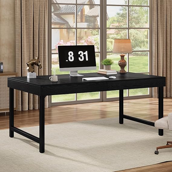 55" Industrial Executive Desk for Home Office