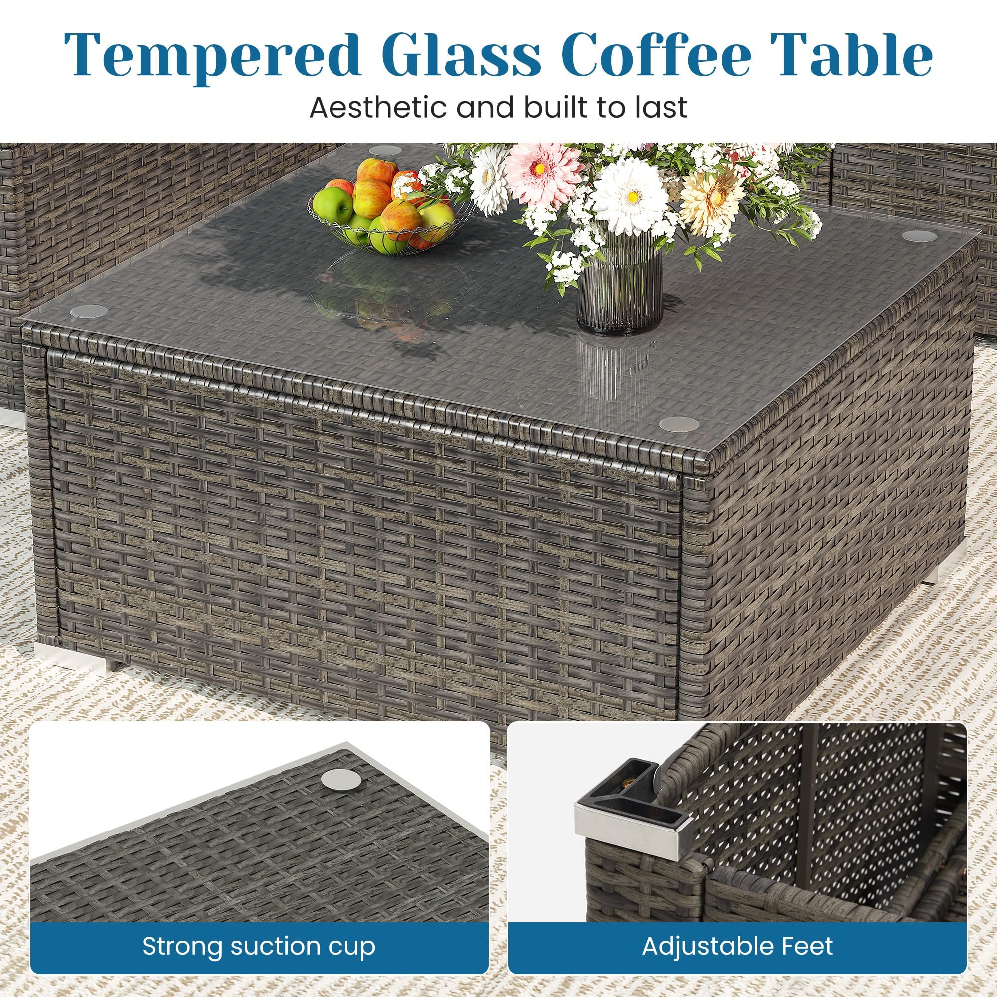 5-Piece Outdoor Patio Sectional Set