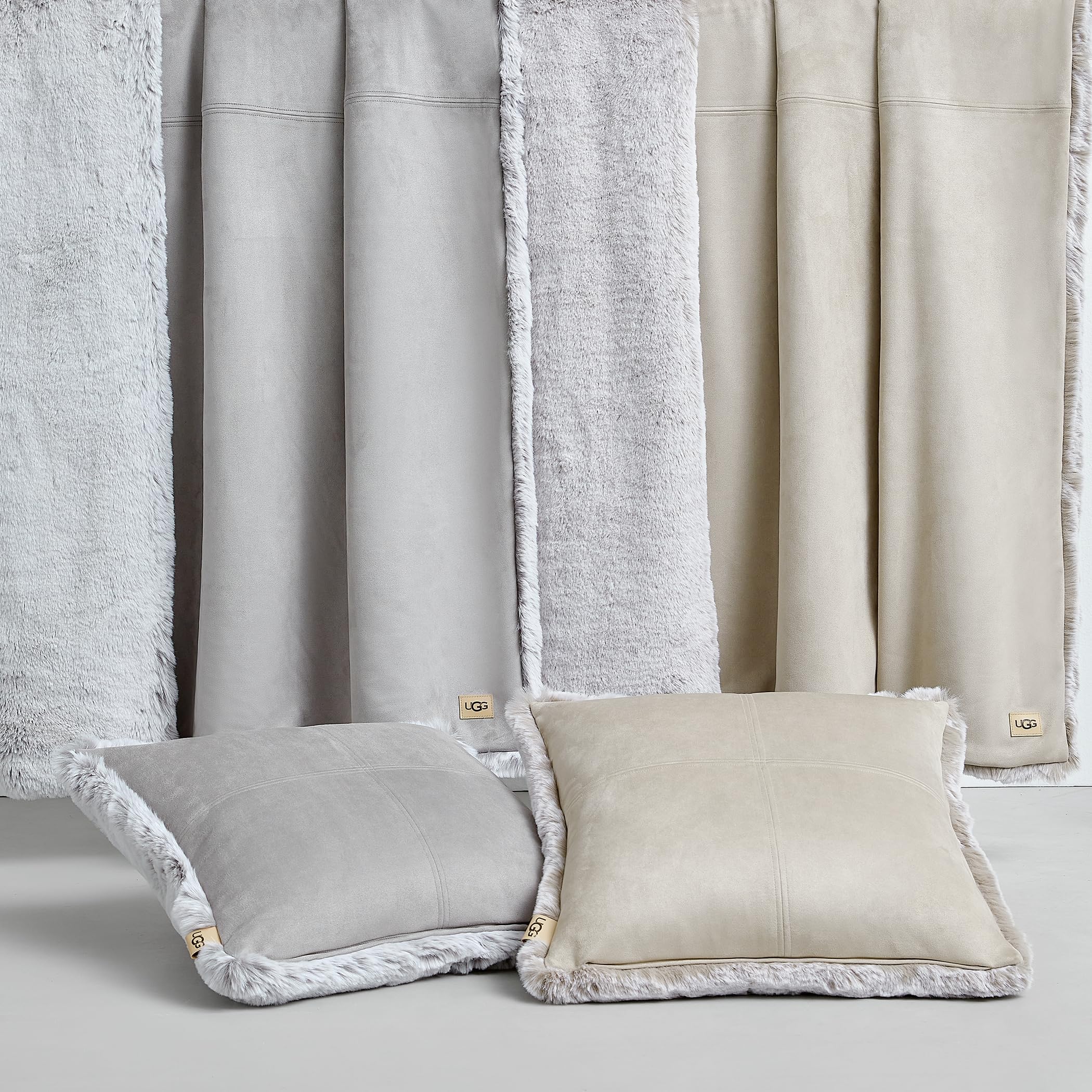 Wyatt Reversible Faux Fur Throw Pillow 20x20