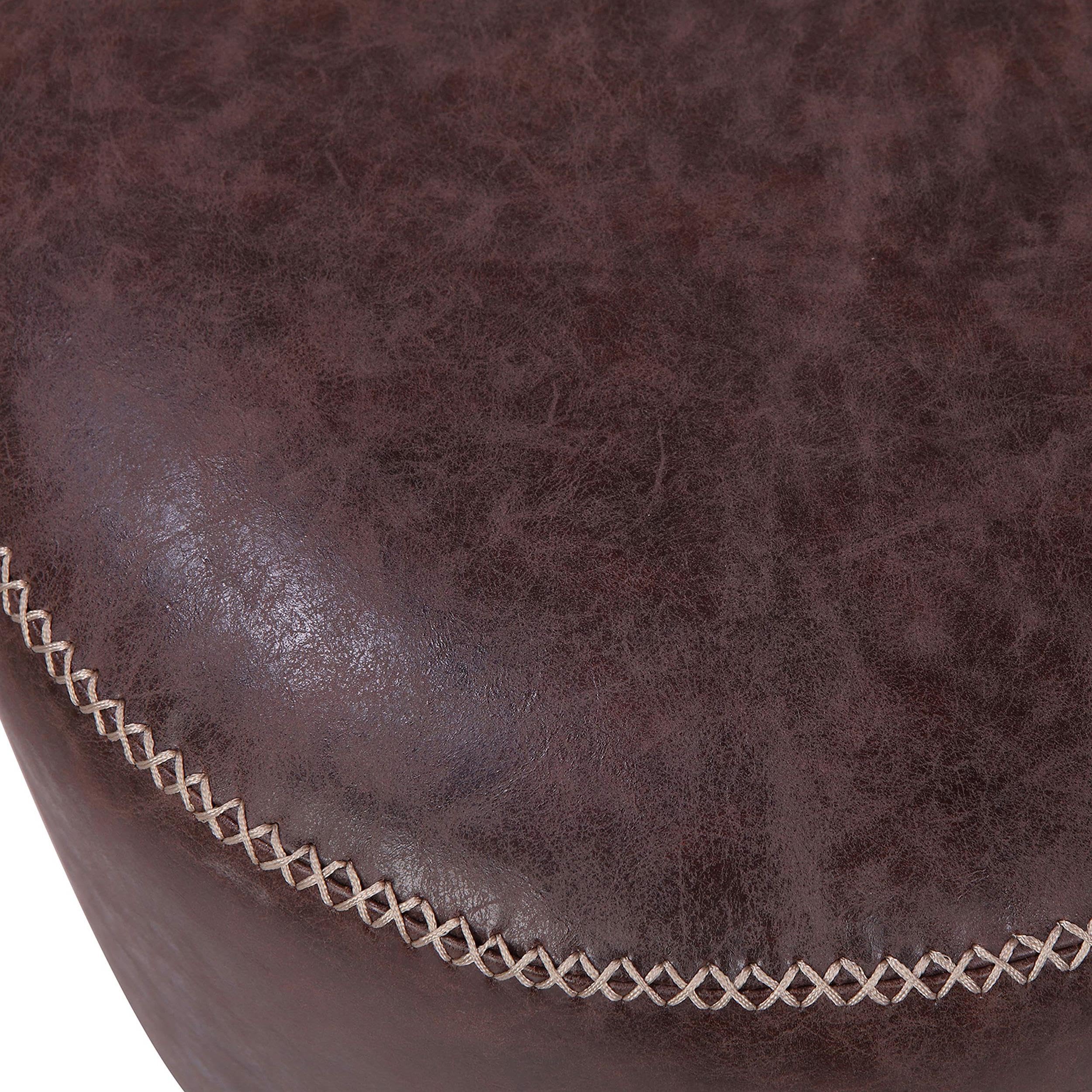 Round Swivel Ottoman with PU Leather