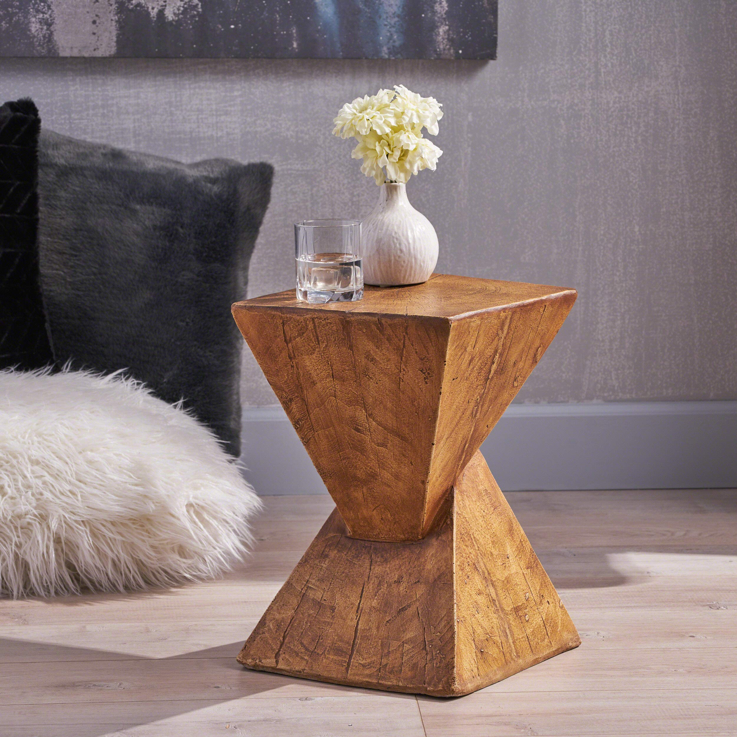 Light-Weight Concrete Accent Table Natural