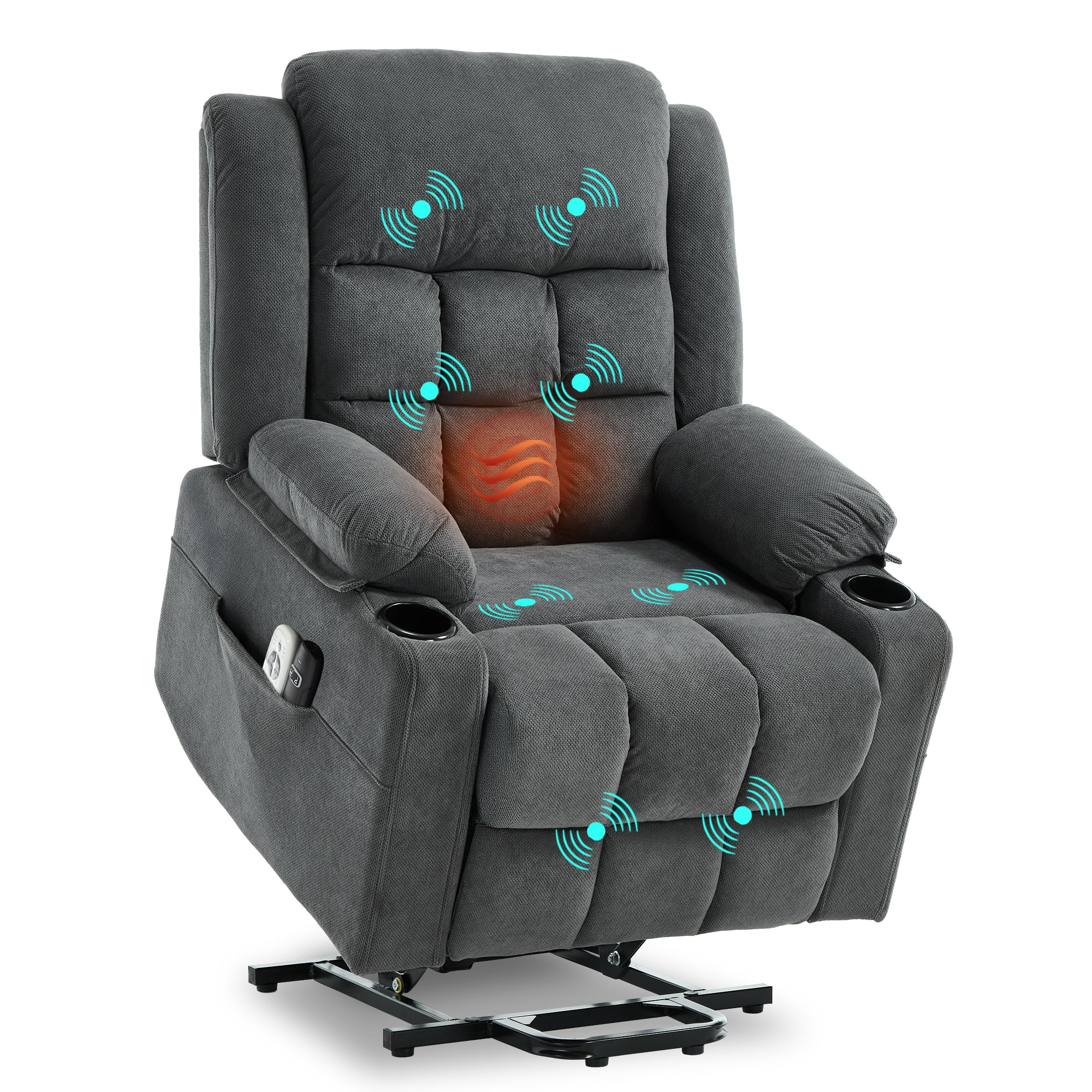 Electric Power Lift Recliner Chair with Massage and Heat
