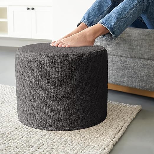 Boucle Pouf Ottoman Footrest