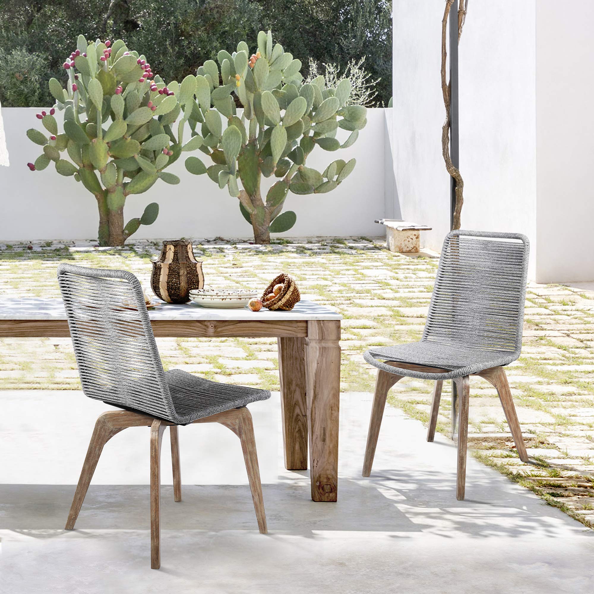 Island Outdoor Dining Chairs Set of 2