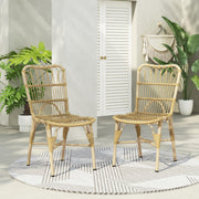 Farmhouse Patio Dining Chairs Set of 2