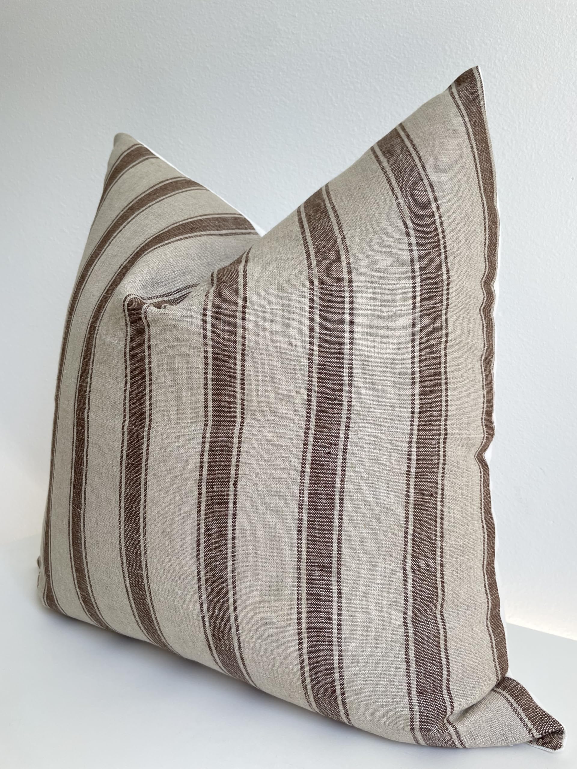 Spencer Striped Linen Pillow Cover 22x22