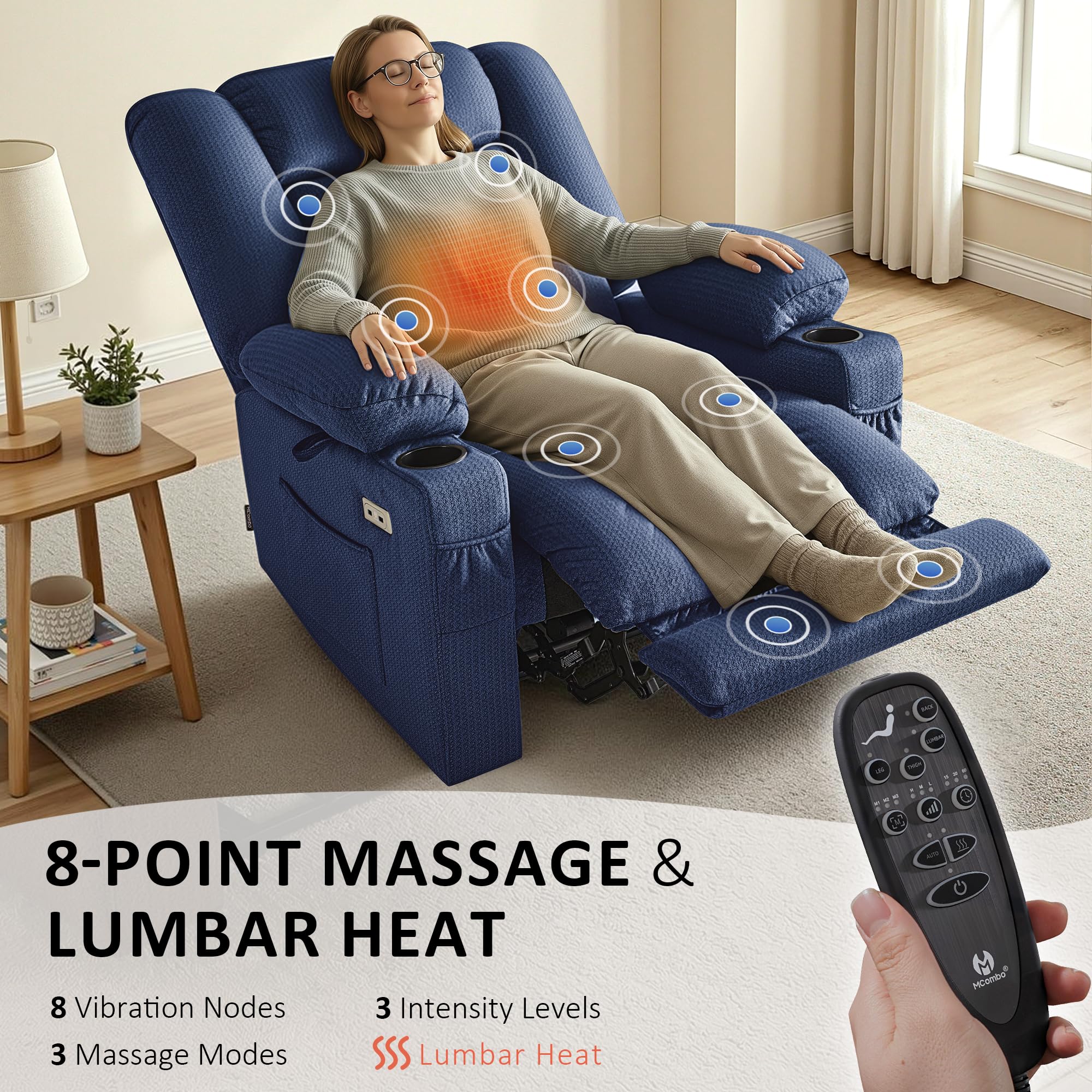 Oversized Zero Gravity Recliner with Massage and Heat
