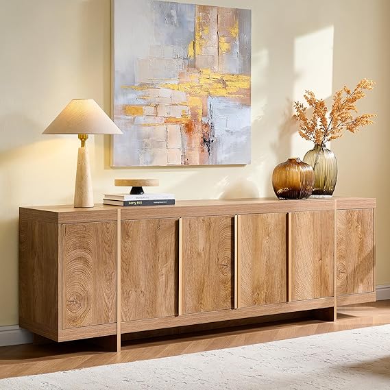 70" Modern TV Stand with Hidden Doors