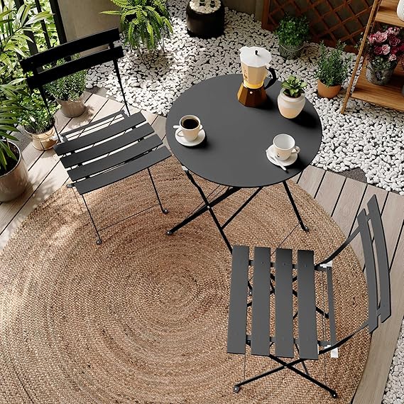 3-Piece Steel Folding Bistro Set