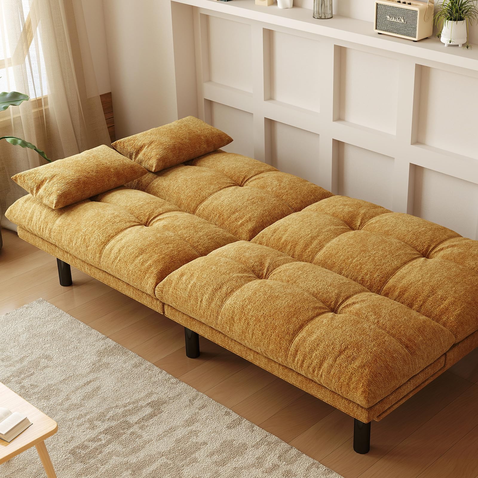 Convertible Futon Sofa Bed 70 Inch Chenille Fabric