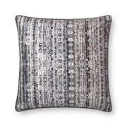 Geometric Gray Throw Pillow 22x22