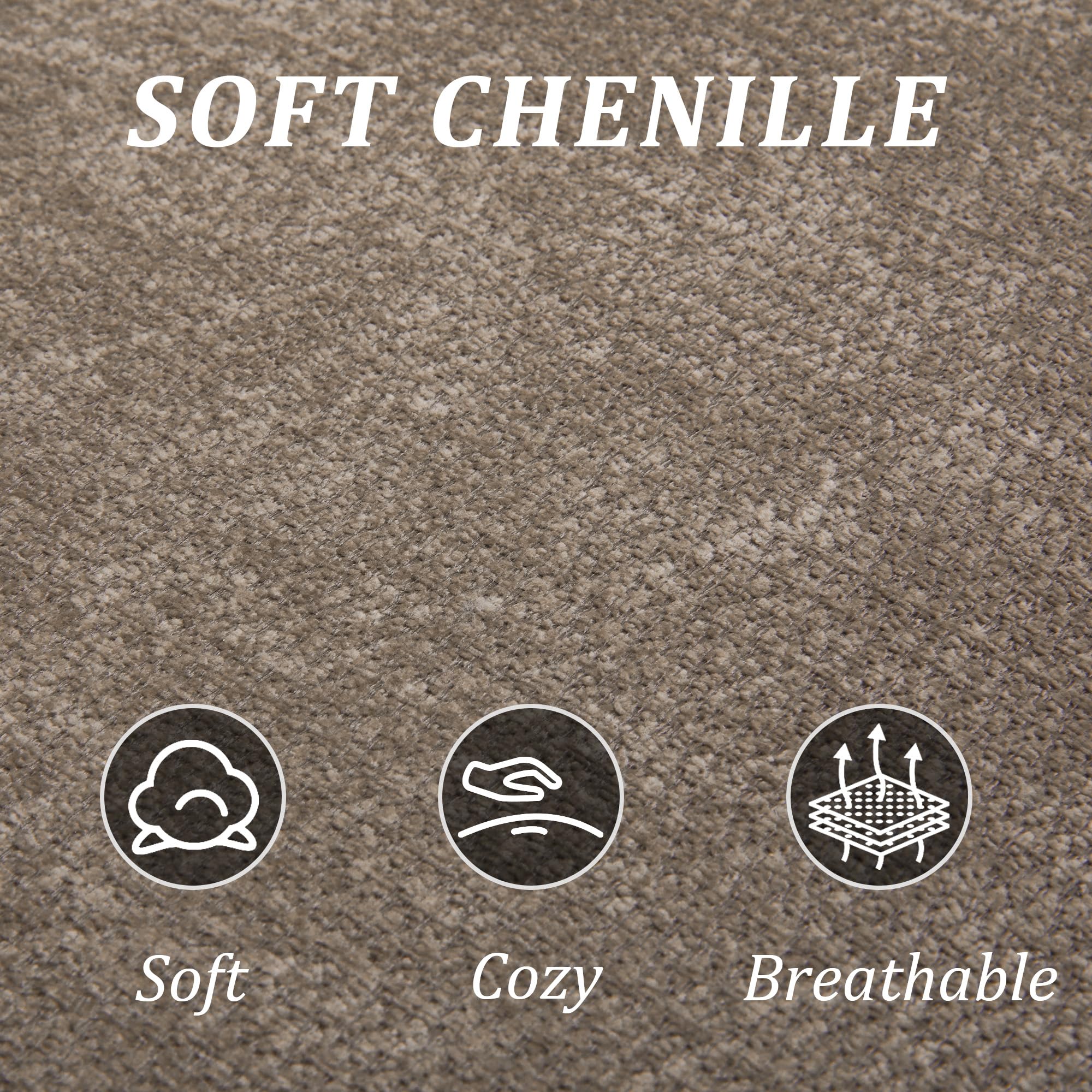 95" Modern Curved Chenille Cloud Sofa