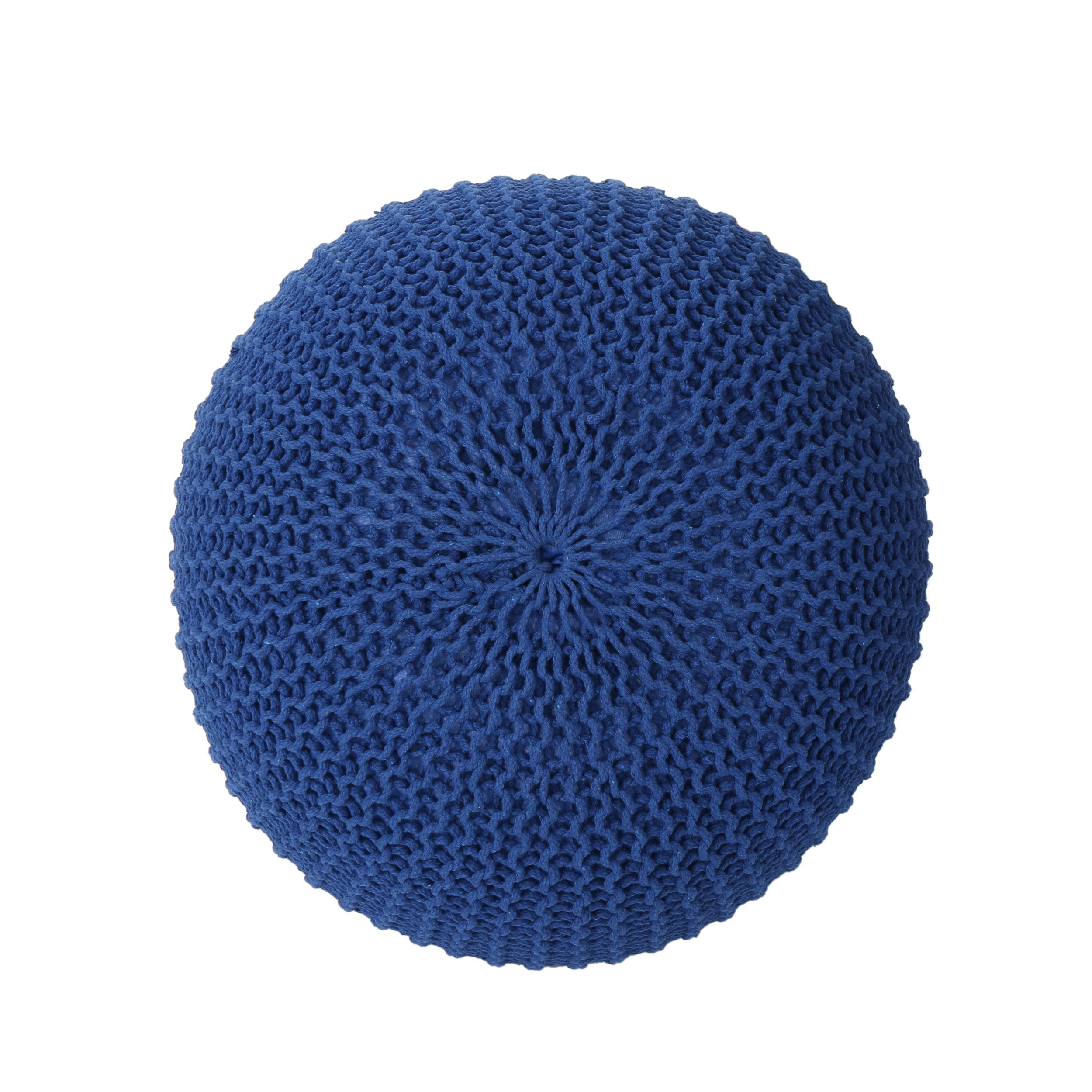 Belle Knitted Cotton Pouf