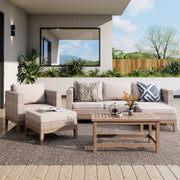 5-Piece Outdoor Rattan Sectional Sofa Set