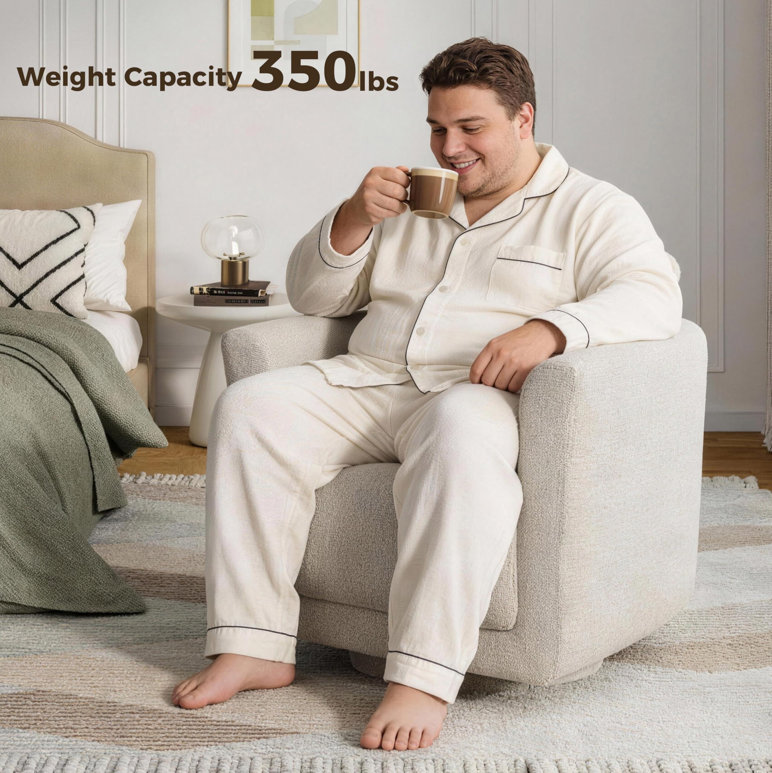 360° Swivel Accent Chair with Chenille Upholstery